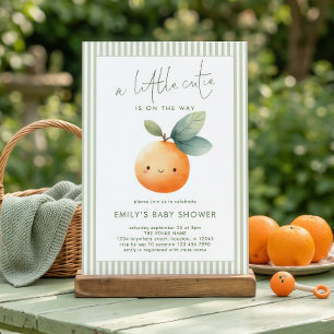 Klein Schatje Op Weg Groene Strepen Baby Shower Kaart
