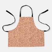 Klein, schattig, roze, rood, bruin, crème patroon schort (Voorkant)