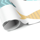 Klein schattig vis kleurrijk ontwerp cadeaupapier (Rol Hoek)