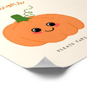 Klein Schattige pompoen Baby shower gunst tafel te Poster (Hoek)