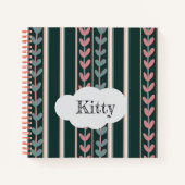 Klein schetsboek met bloemkunst notitieboek (Voorkant)