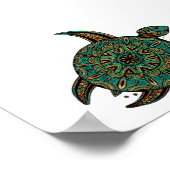 Klein schildpad Waterverf afdrukken Poster (Hoek)