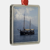 Klein schip metalen ornament (Rechts)