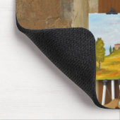 Klein shope met kunstwerk voor verkoop op stoep muismat (Hoek)