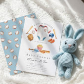 Klein Slagman Honkbal Baby Shower Uitnodiging