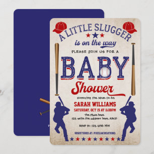 Klein Slugger, , Baseball Baby shower Kaart