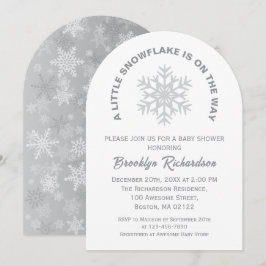 Klein Sneeuwvlok Geslacht Neutrale Winter Baby Bor Kaart