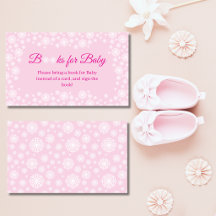 Klein sneeuwvlokje delicate roze meisje baby showe