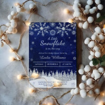 Klein sneeuwvlokje is op komst winter Baby Shower