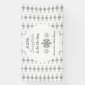 Klein Sneeuwvlokje Op Weg Spandoek (Verticaal)