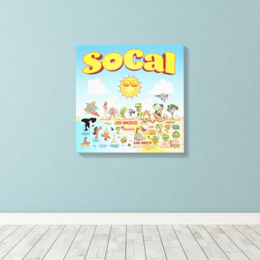Klein SoCal Canvas Afdruk (Insitu (Houten vloer))