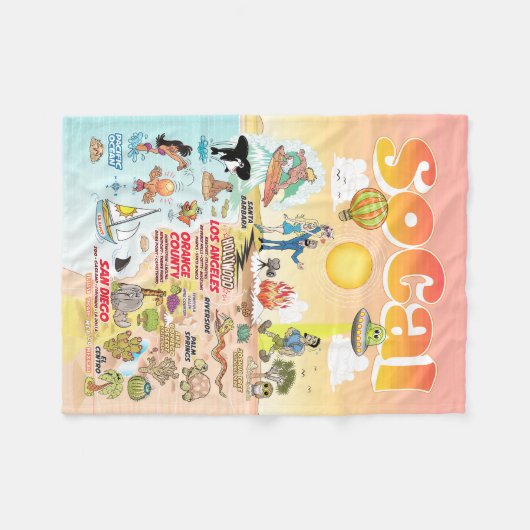 Klein SoCal Fleece Deken (Voorkant (Horizontaal))