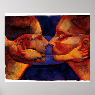 Klein spiegeltje met afbeelding poster