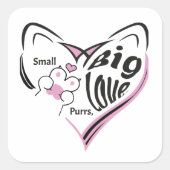 Klein Spint, grote liefde. Vierkante Sticker (Voorkant)