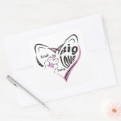 Klein Spint, grote liefde. Vierkante Sticker (Envelop)