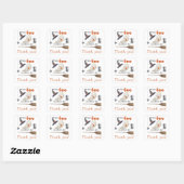 Klein spookje - babyshower bedankt vierkante sticker (Vel)