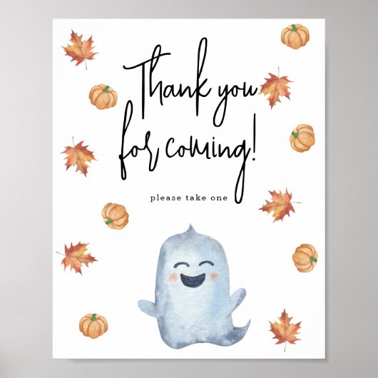 Klein spookje - Bedankt voor je komst Poster (Voorkant)