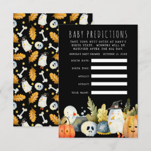 Klein Spookje   Halloween Baby Shower Raadspel Kaart