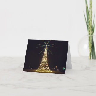 Klein stadje kerst bedankkaart