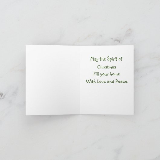 Klein stadje kerst kaart (Binnen)