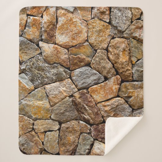 Klein-steenwand  sherpa deken (Voorkant)