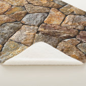 Klein-steenwand  sherpa deken (3/4)