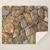 Klein-steenwand  sherpa deken (Voorkant (horizontaal))