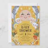 Klein Straaltje Zon Baby Shower Kaart (Achterkant)
