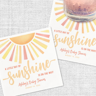 Klein Straaltje Zon Baby Shower Servet