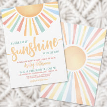 Klein Straaltje Zonneschijn Baby Shower
