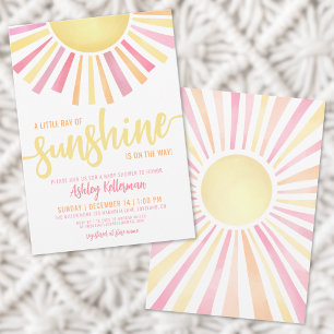 Klein Straaltje Zonneschijn Boho Baby Borrel Kaart