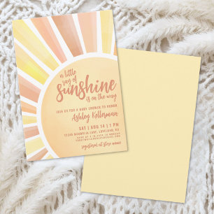 Klein Straaltje Zonneschijn Boho Baby Shower Kaart