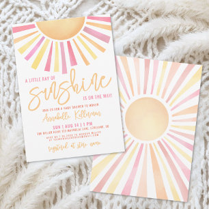 Klein Straaltje Zonneschijn Boho Baby Shower Kaart