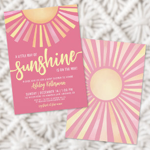 Klein Straaltje Zonneschijn Boho Baby Shower Kaart