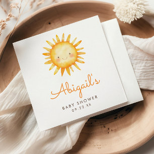 Klein Straaltje Zonneschijn Mooie Baby Shower Servet
