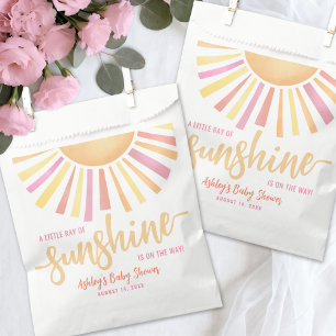 Klein Straaltje Zonneschijn Roze Babyshower Bedankzakje