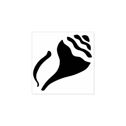 Klein strand gestenciled conch shell ontwerp rubberstempel (Afrduk)