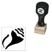 Klein strand gestenciled conch shell ontwerp rubberstempel (Gestempeld)