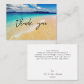 Klein strand & oceaan Dank u Notitiekaartje (Voorkant / Achterkant)