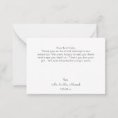 Klein strand & oceaan Dank u Notitiekaartje (Achterkant)