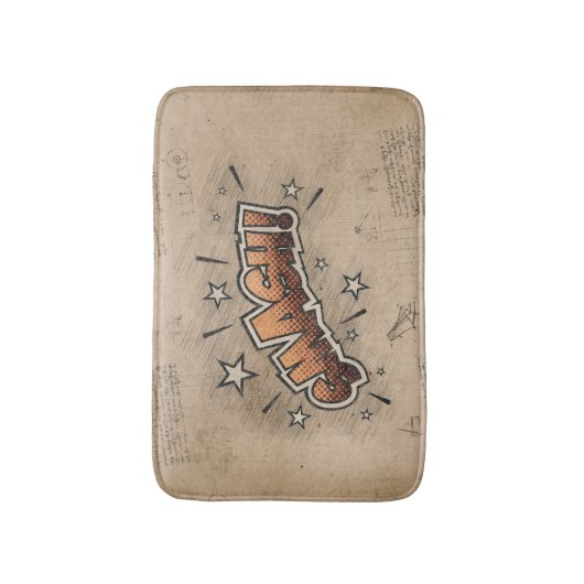 KLEIN!  stripboek Steampunk Pop Badmat (Voorkant Verticaal)