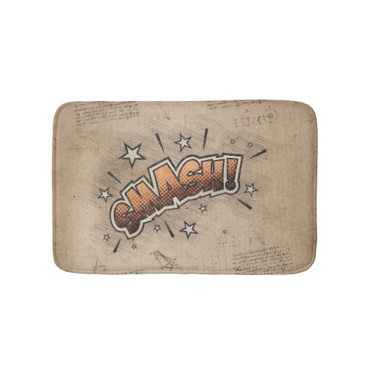 KLEIN!  stripboek Steampunk Pop Badmat (Voorkant)