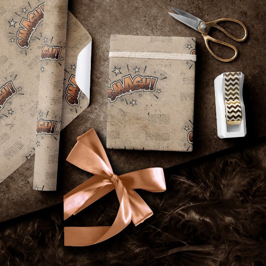 KLEIN!  stripboek Steampunk Pop Cadeaupapier