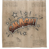 KLEIN! stripboek Steampunk Pop Douchegordijn (Voorkant)