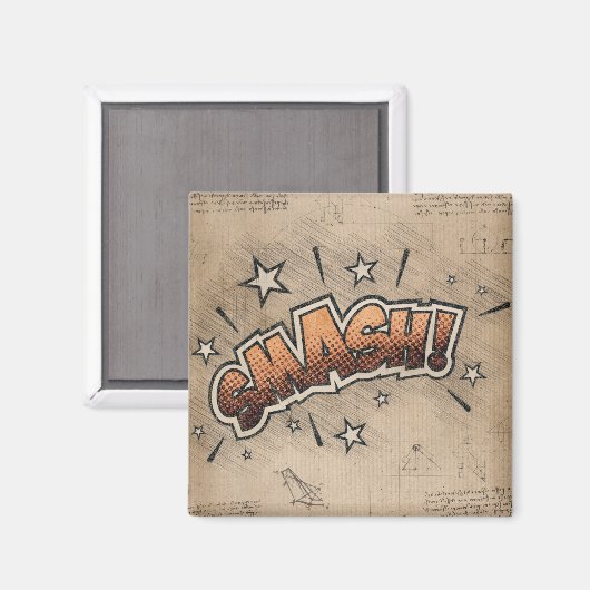 KLEIN! stripboek Steampunk Pop Magneet (Voorkant / Achterkant)