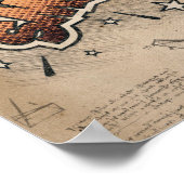 KLEIN!  stripboek Steampunk Pop Poster (Hoek)