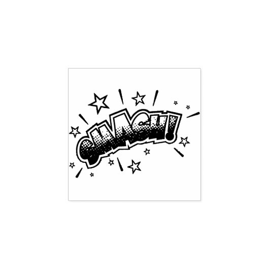 KLEIN!  stripboek Steampunk Pop Rubberstempel (Afrduk)