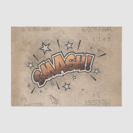 KLEIN!  stripboek Steampunk Pop Tissuepapier (Voorkant)