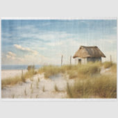 Klein strobedekt strandhuis 2 Decoupage papier (Voorkant)