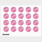 Klein stukje Heaven Pink Baby shower Ronde Sticker (Vel)